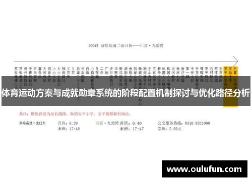 体育运动方案与成就勋章系统的阶段配置机制探讨与优化路径分析