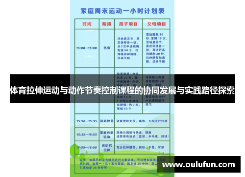体育拉伸运动与动作节奏控制课程的协同发展与实践路径探索